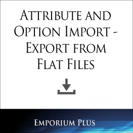 Attribute and Option Import - Export from Flat Files