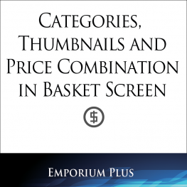 Categories, Thumbnails and Price Combination in Basket Screen