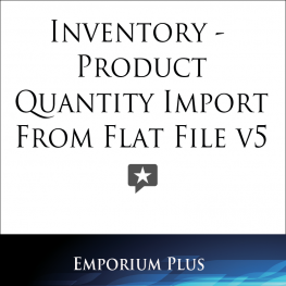 Inventory - Product Quantity Import From Flat File v5