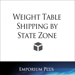 Weight Table Shipping by State Zone