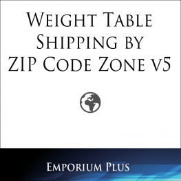 Weight Table Shipping by ZIP Code Zone v5