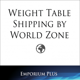 Weight Table Shipping by World Zone